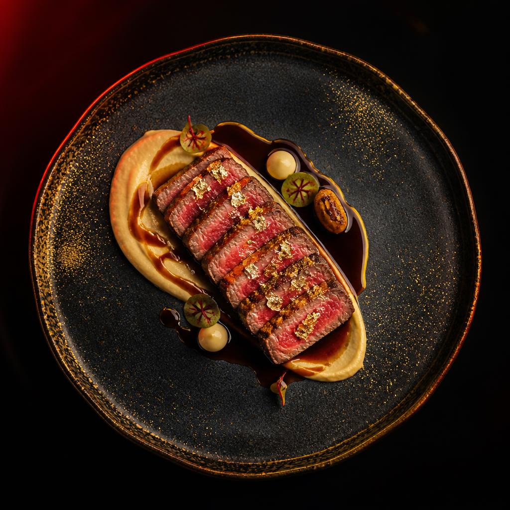 Gold Leaf Wagyu at GAMBACHI Dubai